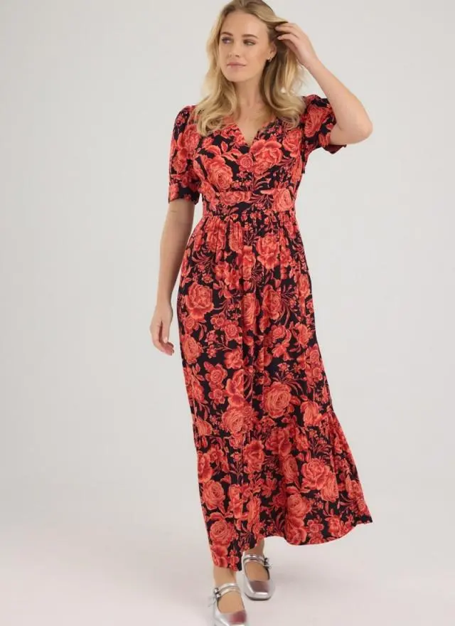 Joanie Clothing Albertine Blooming Floral Print Midaxi Dress