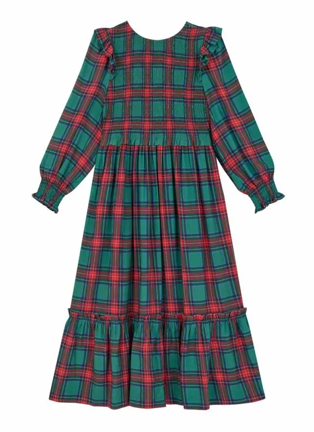 Joanie Clothing Finn Tartan Print Midaxi Dress 