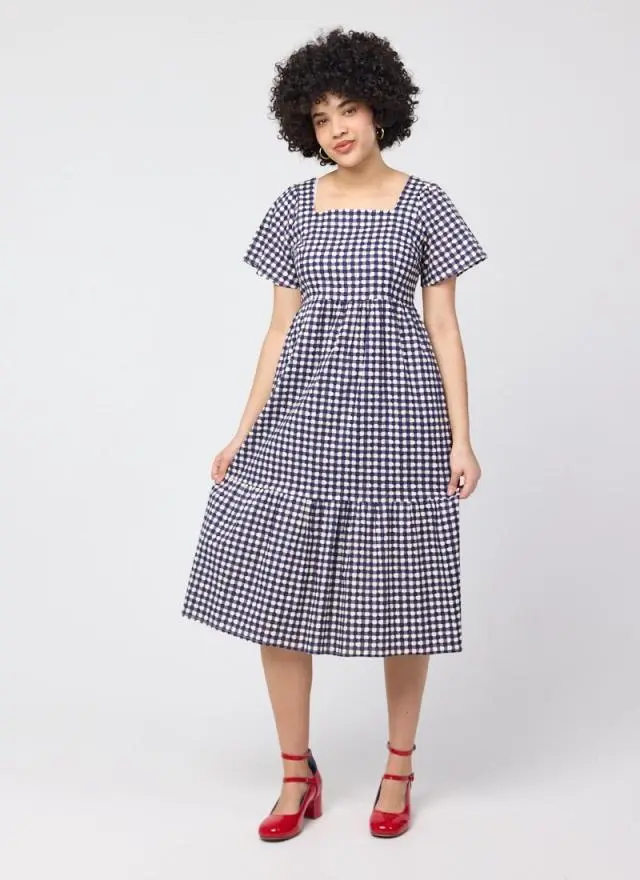 Joanie Clothing Georgia Gingham Square Neck Dress 
