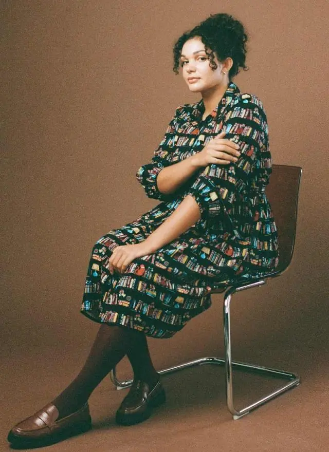 Joanie Clothing Andi Book Print Dress 