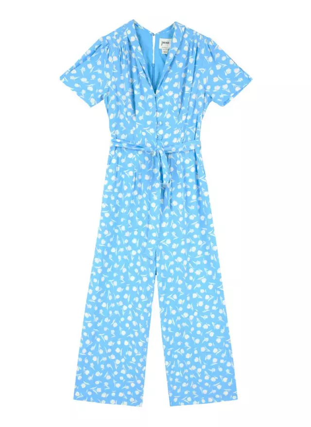 Dani Tulip Print Button-Down Jumpsuit