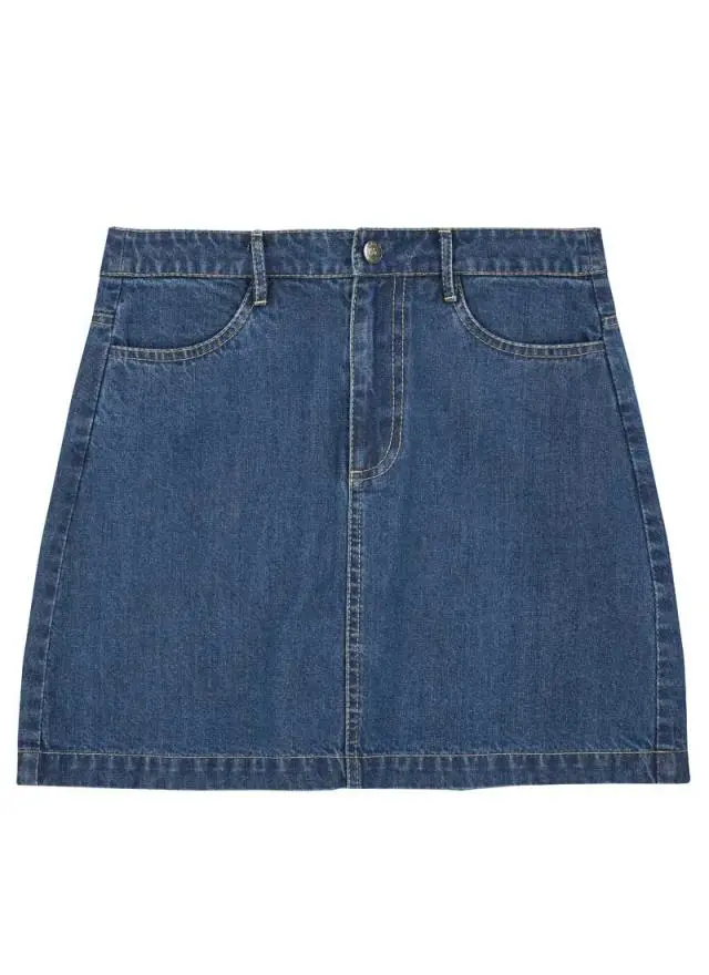 Joanie Clothing Mandy Mid Wash Denim A