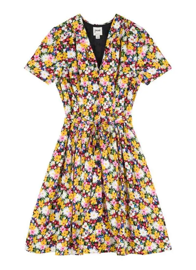Joanie Clothing Barb Floral Daisy Print Tea Dress 