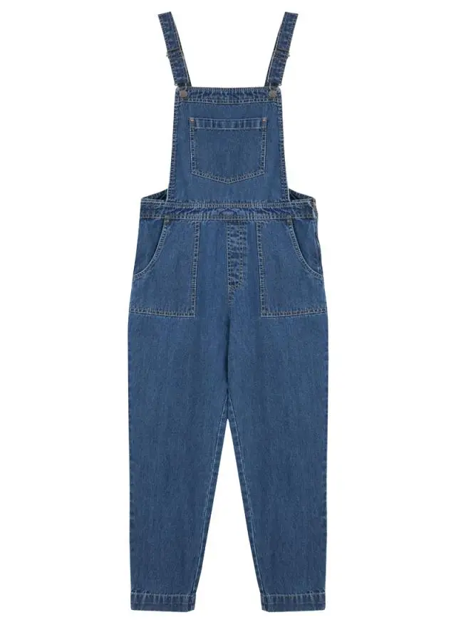 Joanie Clothing Leanne Mid Wash Denim Dungarees 