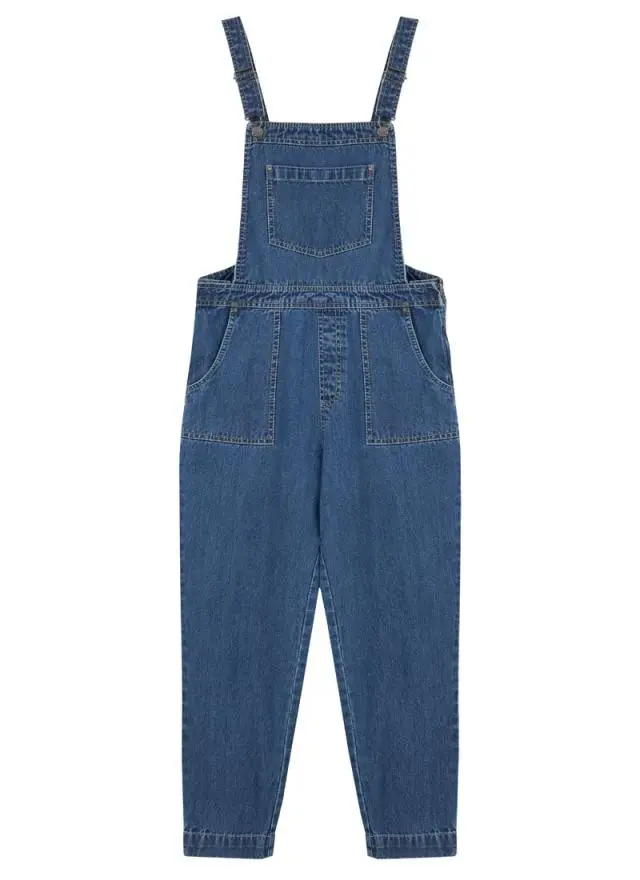 Joanie Clothing Leanne Mid Wash Denim Dungarees 