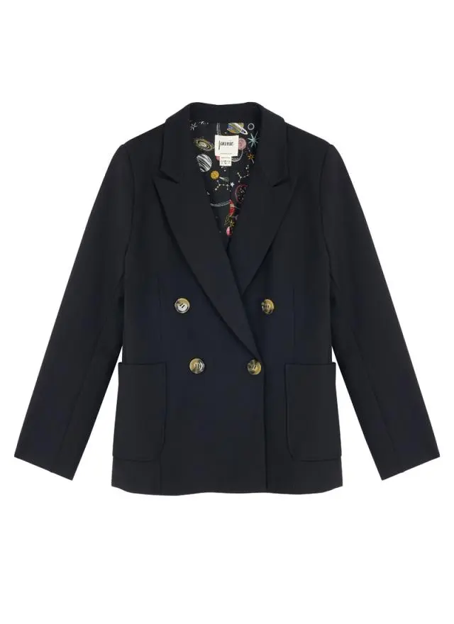 Joanie Clothing Richy Black Soft Tailored Blazer 