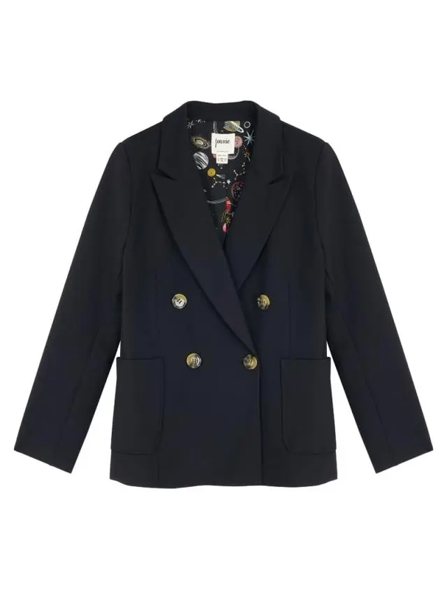 Joanie Clothing Richy Black Soft Tailored Blazer 