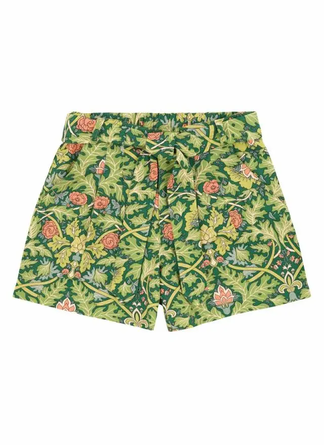 Joanie Clothing Lenny Art Nouveau Print High Waist Shorts