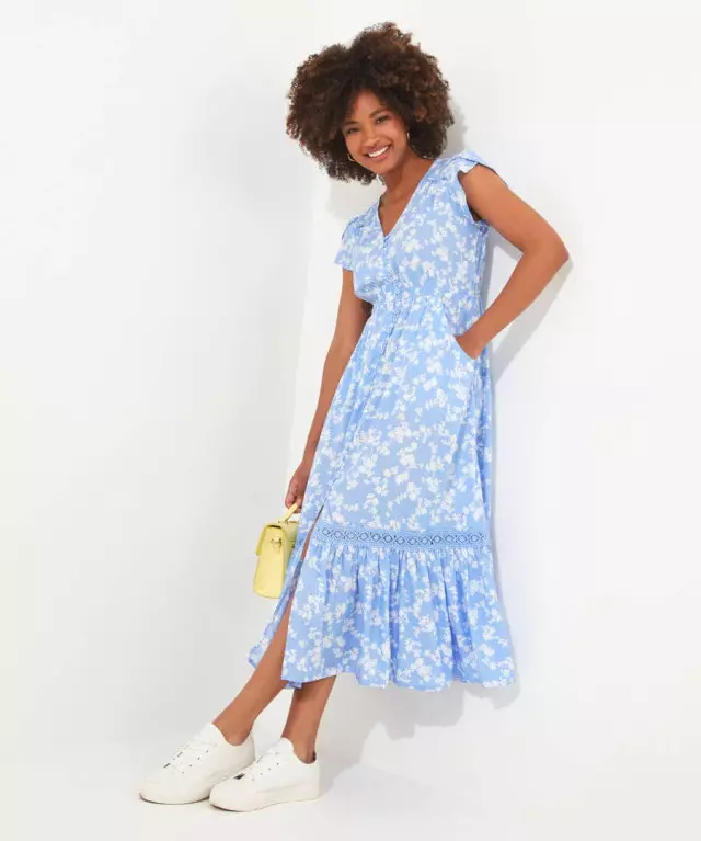 Bonnie Boho Dress in Blue