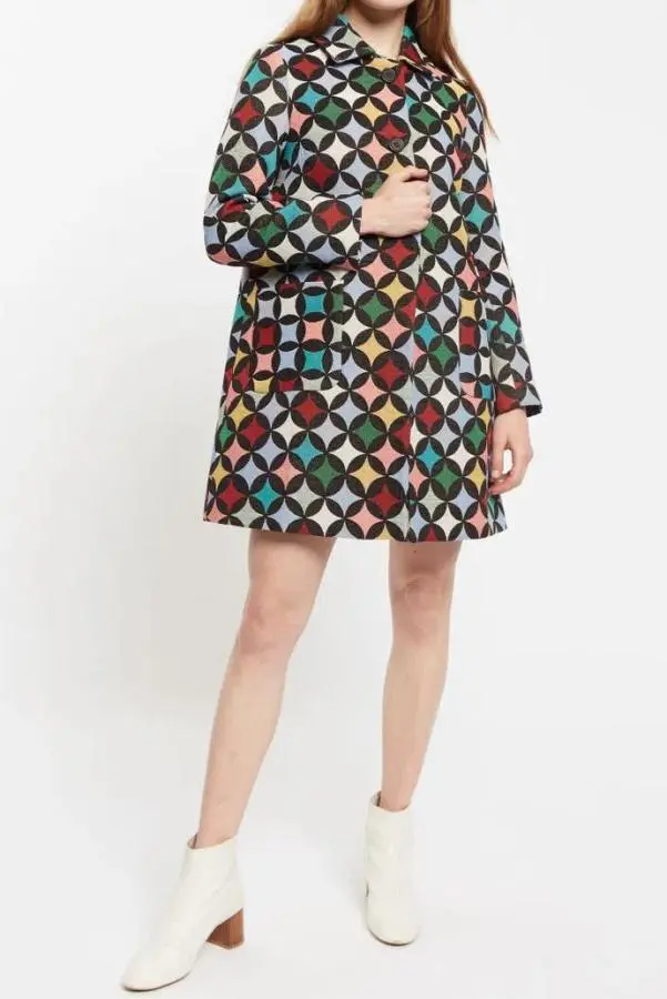 Dryden 60'S Circles Jacquard Mini Coat