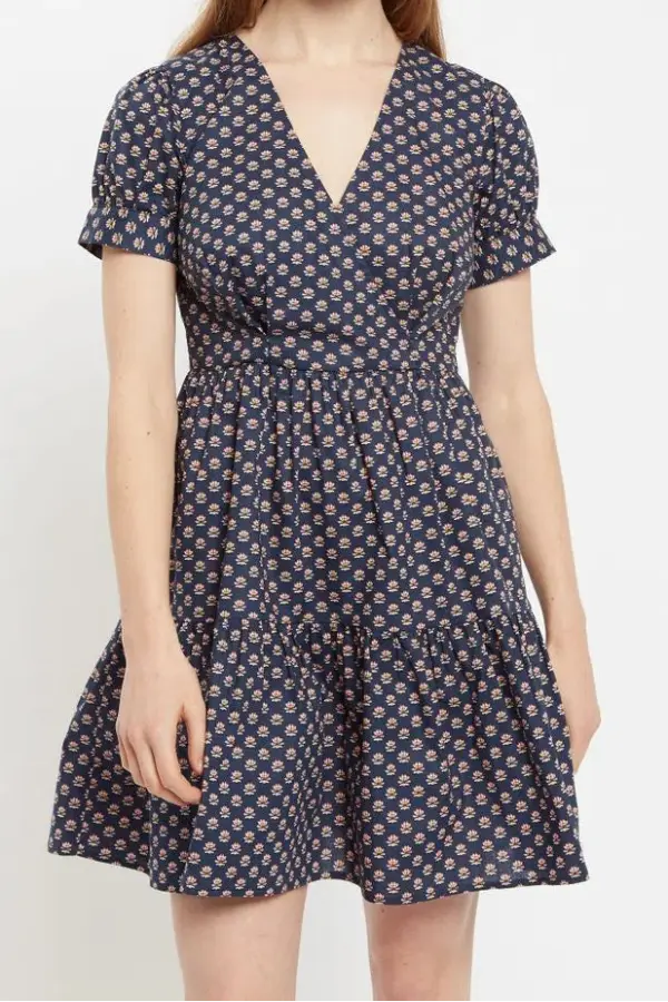 Louche Saara Jaipur Print Tiered Mini Dress