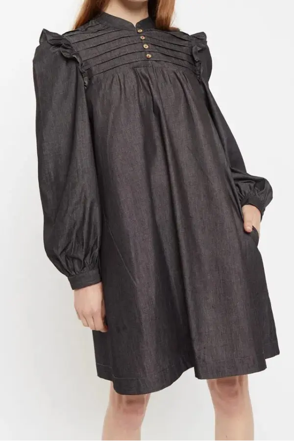 Louche Carlyn Chambray Long Sleeved Mini Dress