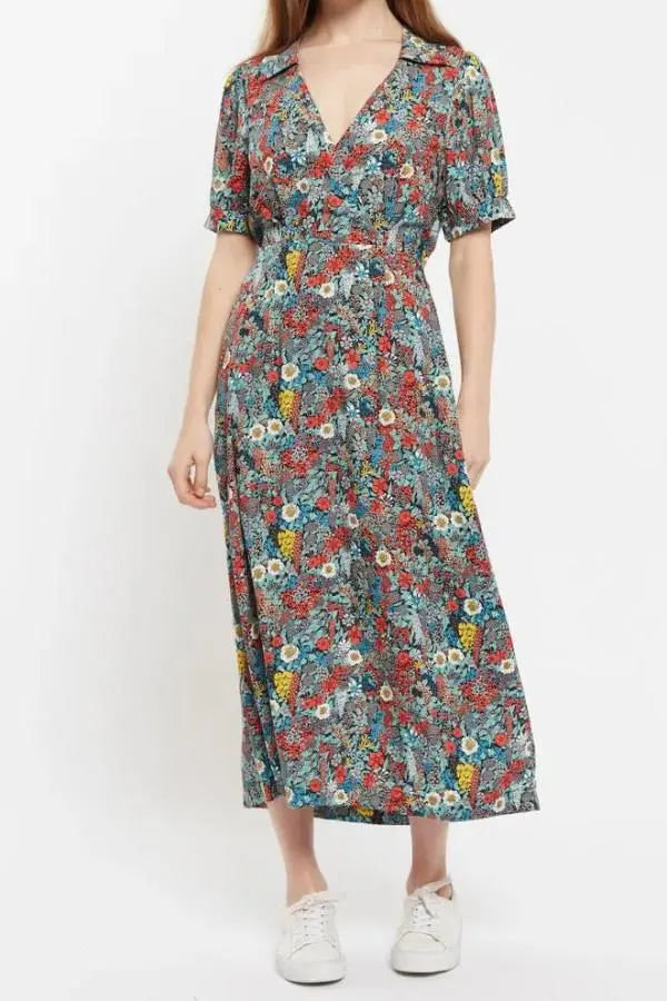 Louche Sakani Floret Print Mini Short Sleeve Dress
