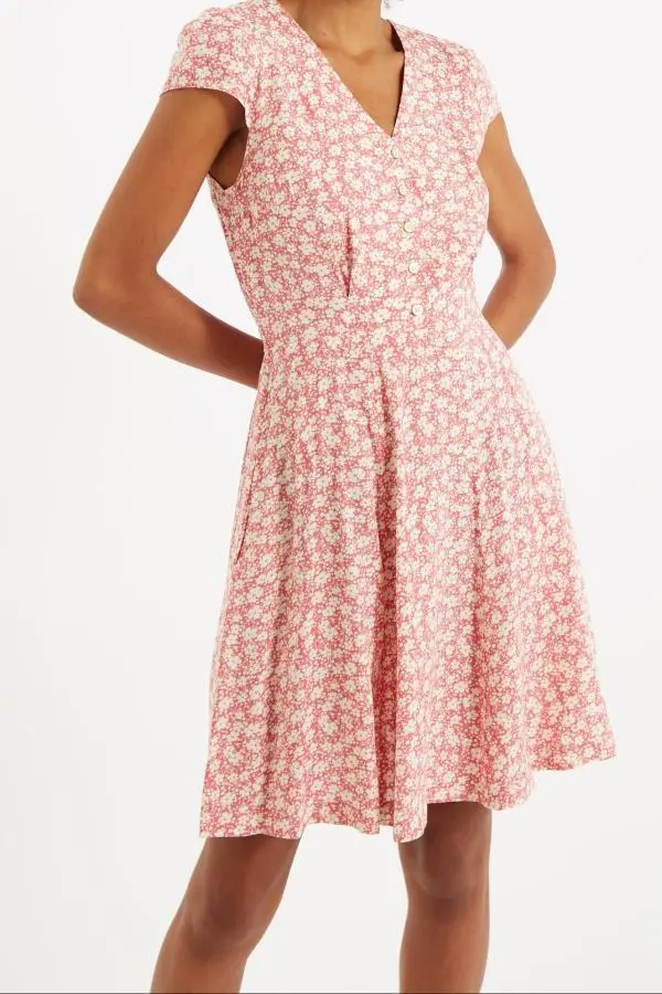 Cathleen Mini Periwinkle Tea Dress