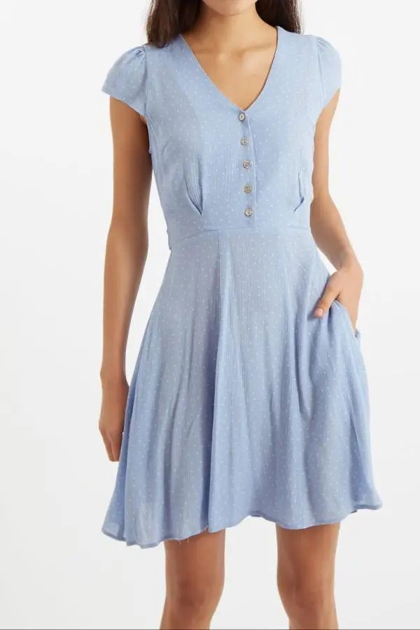 Cathleen Mini Petite Dot Tea Dress