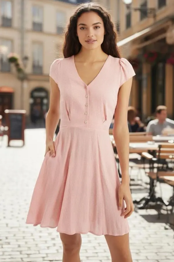 Cathleen Mini Petite Dot Tea Dress