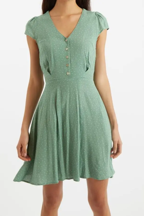 Cathleen Mini Petite Dot Tea Dress
