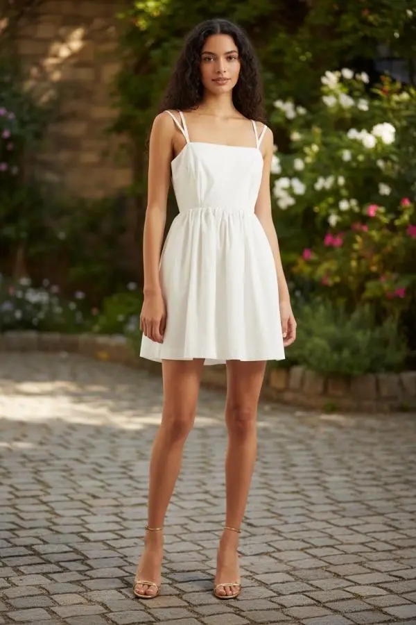 Coryn Poplin Strappy Mini Dress