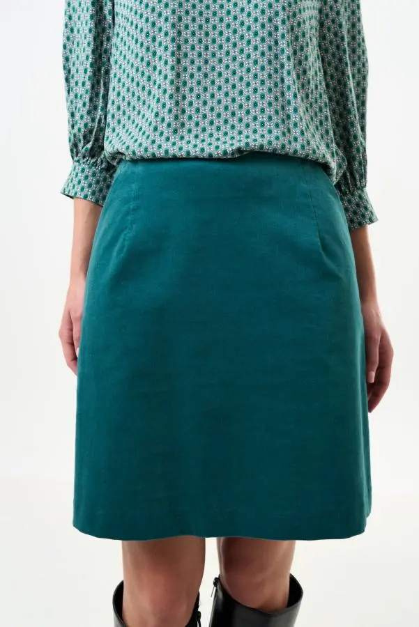 Dylan Babycord Mini Skirt - Petrol