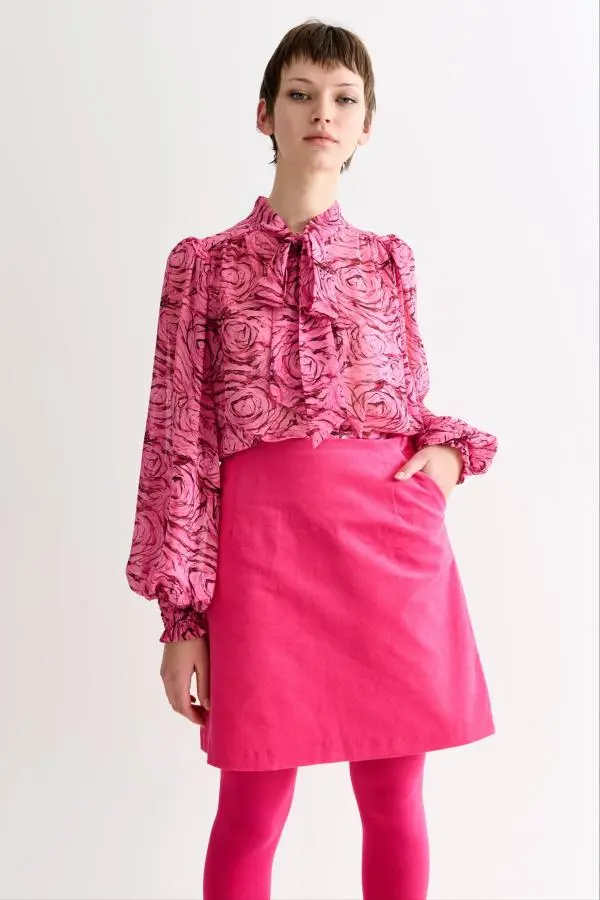 Dylan Babycord Mini Skirt - Pink
