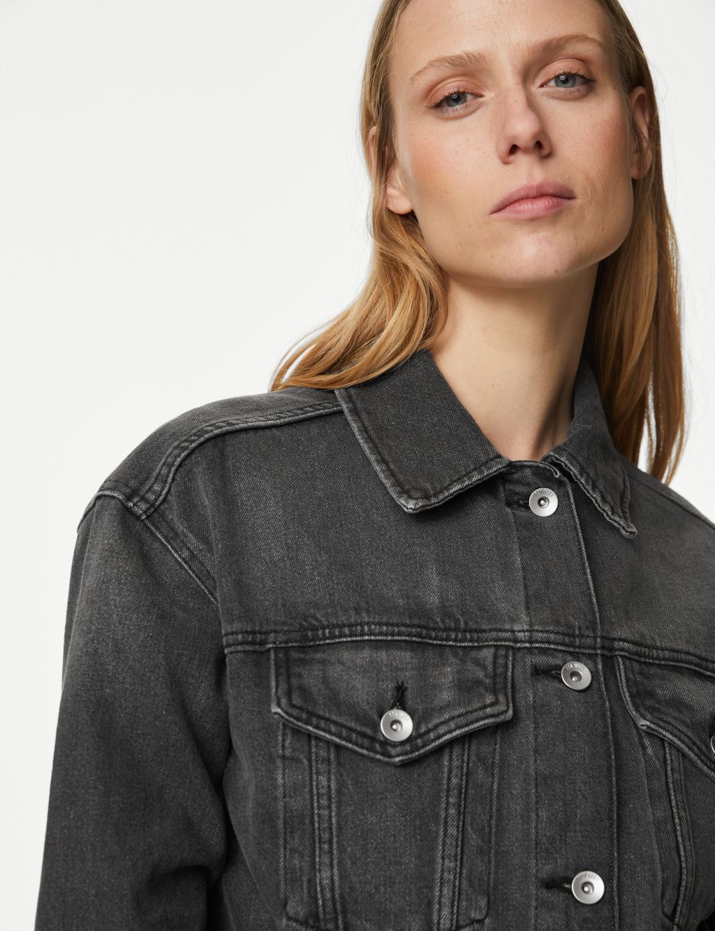 Pockets For Women M S Womens Pure Cotton Girlfriend Denim Jacket