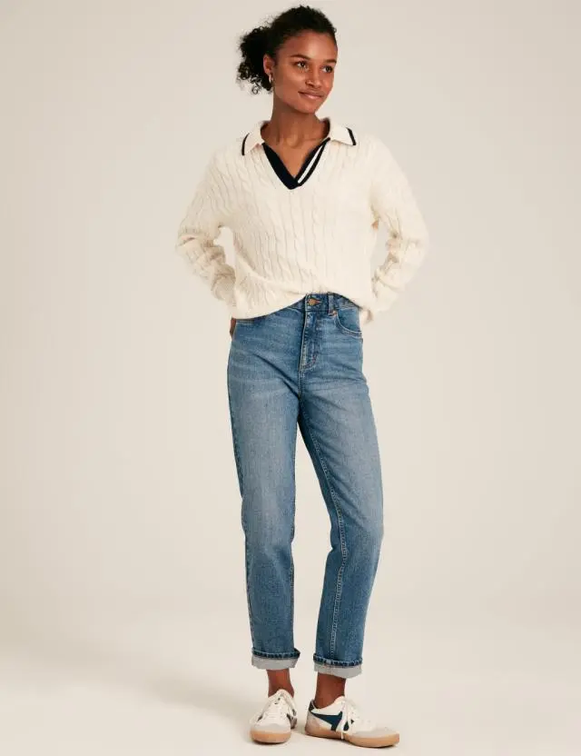 Joules Slim Straight Leg Jeans Light Blue