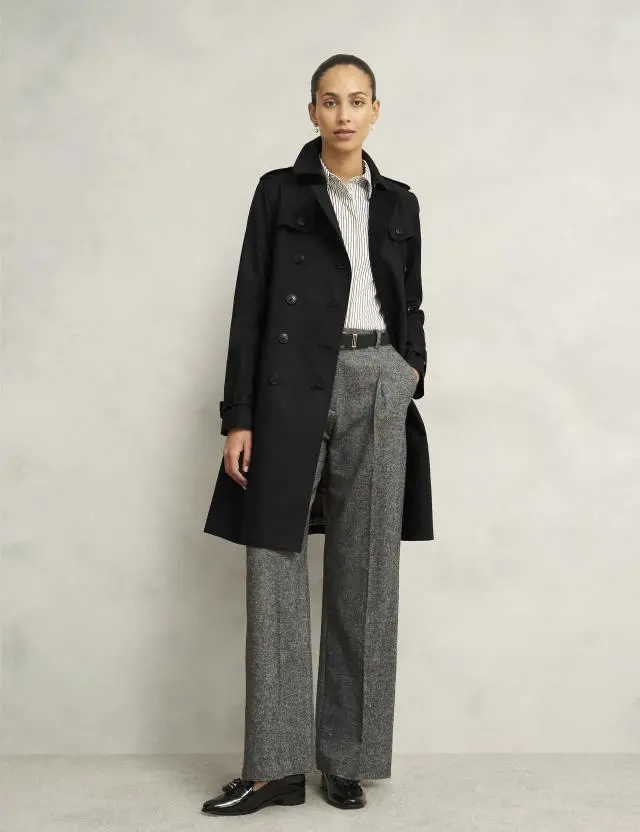 Hobbs Women's Cotton Rich Belted Double Breasted Trench Coat