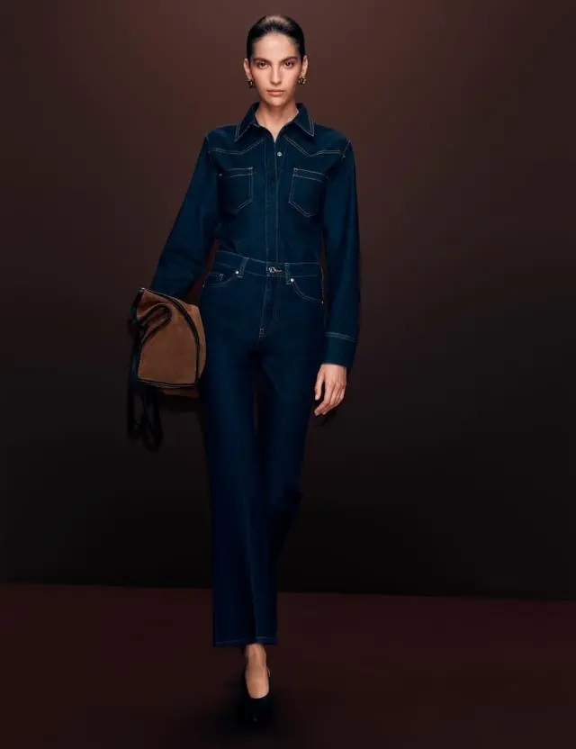 Autograph Women's Cotton Rich Denim Fitted Shirt