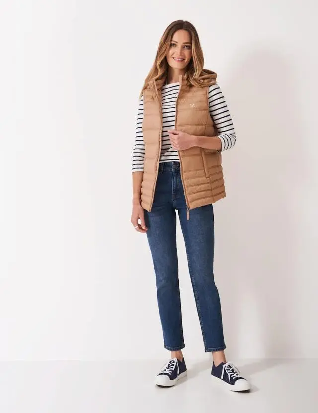 Crew Clothing Women's Lightweight Padded Hooded Gilet