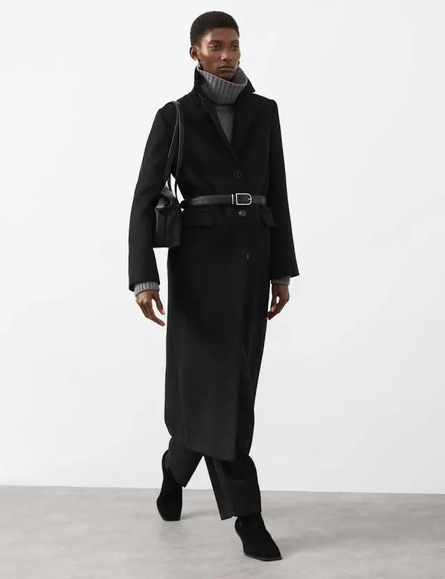 Autograph Women's Wool Blend Longline Tailored Coat
