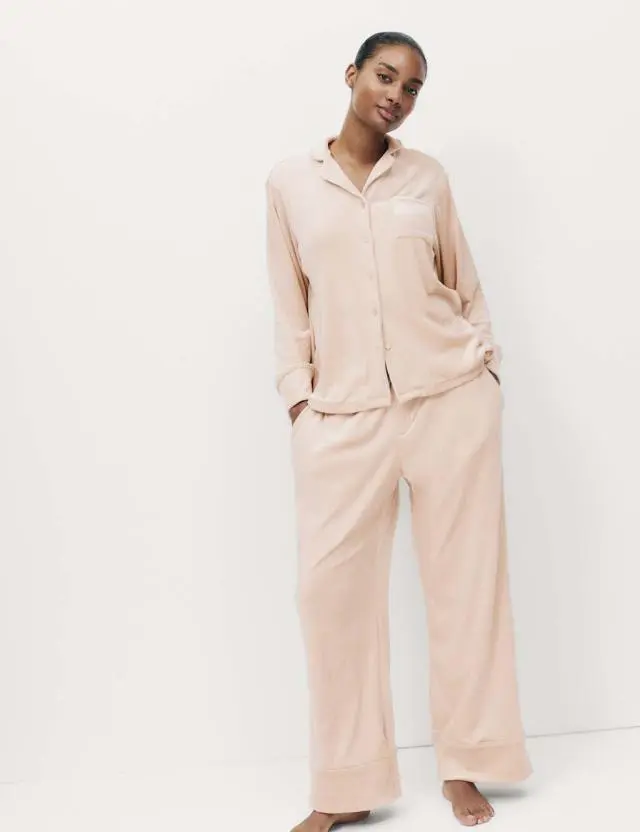 M&S Women's Velour Pyjama Set