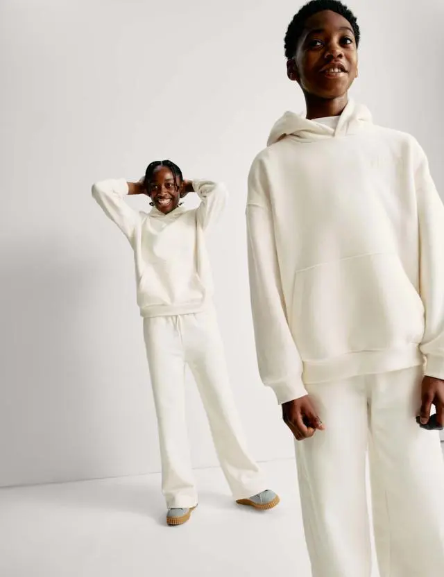 M&S Wide Leg Cotton Rich Joggers (2