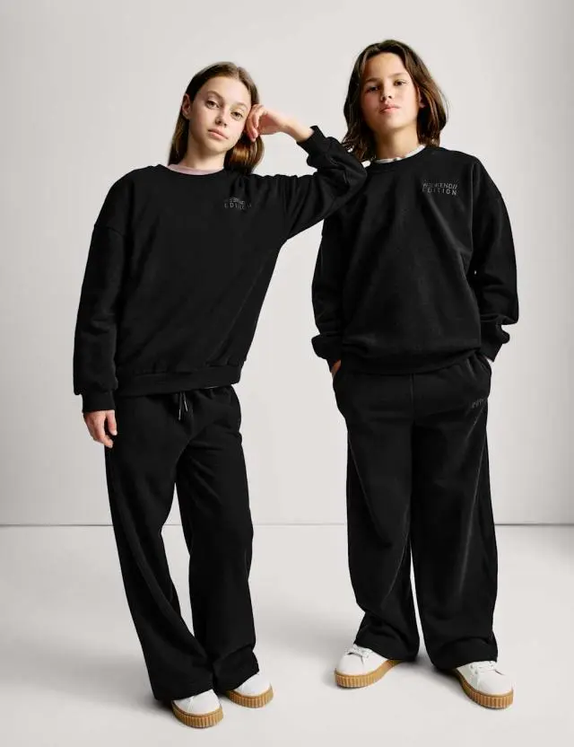 M&S Wide Leg Cotton Rich Joggers (2