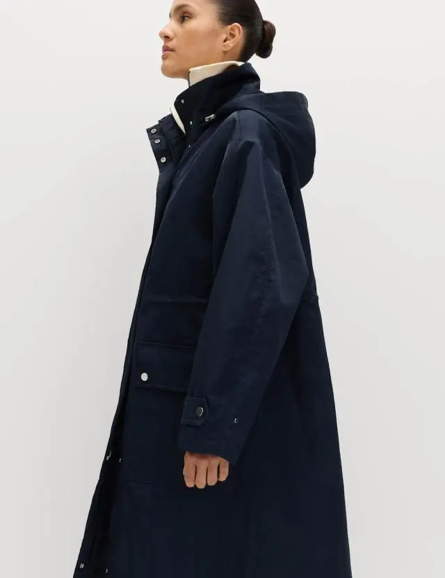 M&S Waterproof Stormwear™ Ultra Hooded Parka Midnight Navy