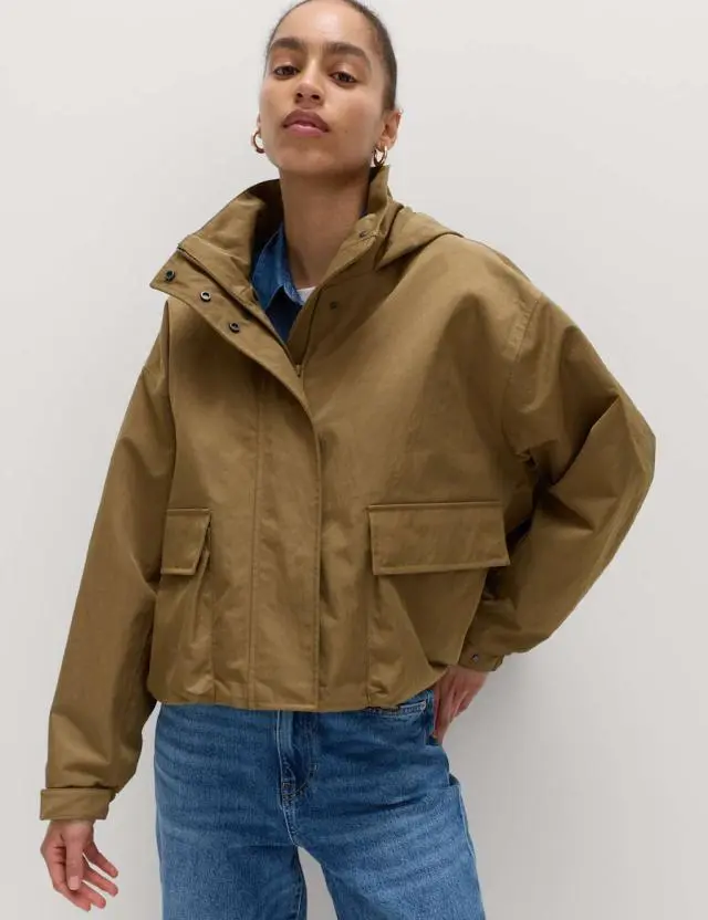 M&S Stormwear™ Waterproof Short Parka Caramel