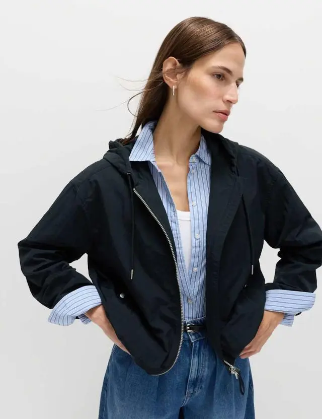 M&S Stormwear™ Short Parka Midnight Navy