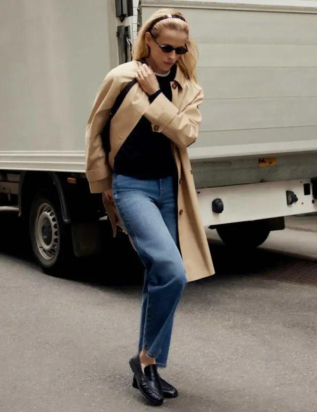 M&S Pure Cotton Car Coat Light Caramel