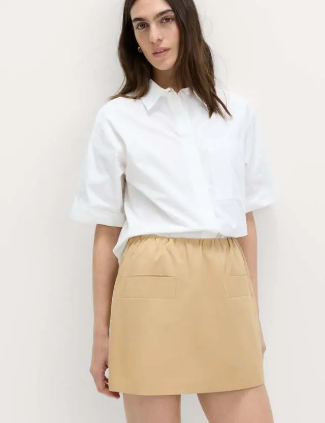 M&S Pure Cotton Twill Mini A