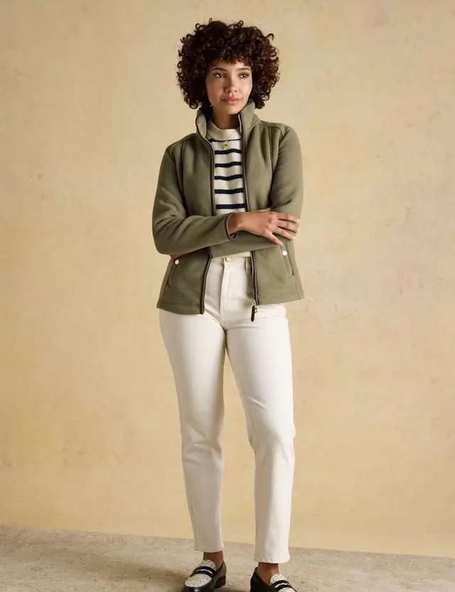 Joules Zip Up Fleece Green