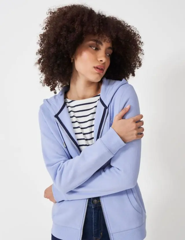 Crew Clothing Women's Cotton Rich Zip Up Hoodie 