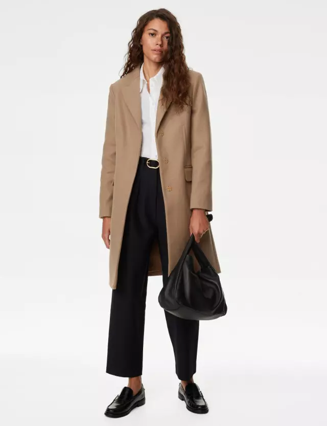 Pockets For Women M S Womens Tailored Single Breasted Coat