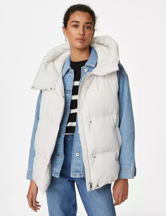 Pockets For Women M S Womens Feather Down Hooded Gilet