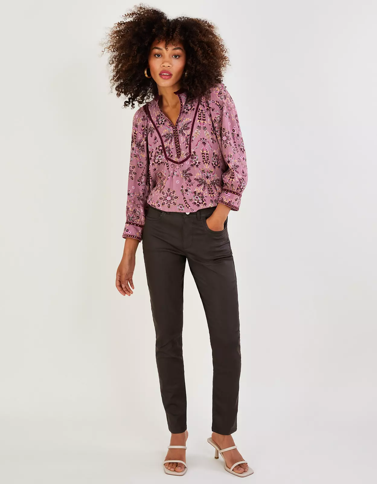 VICI Conquer High Rise Coated Skinny Jeans