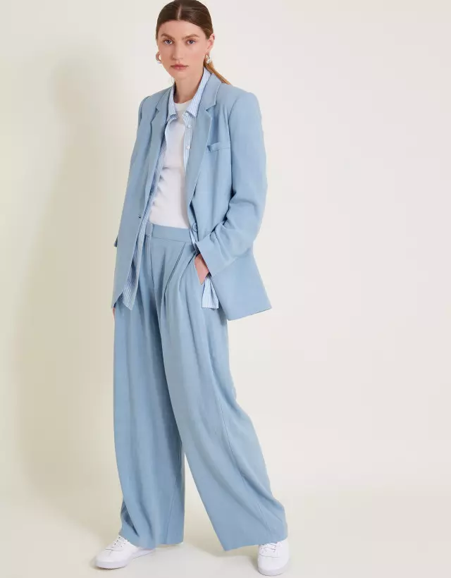 Sabrina Wide-Leg Trousers Blue