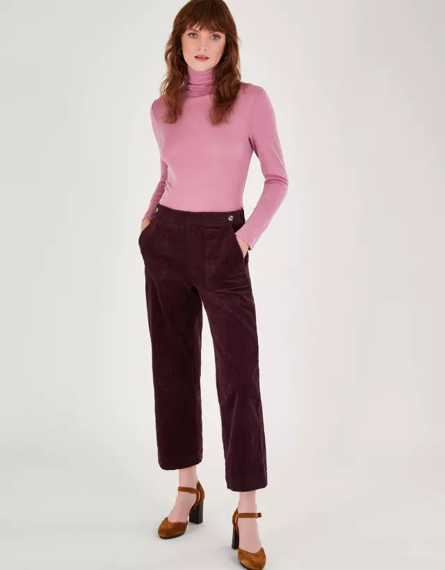 Harper Cord Trousers Purple