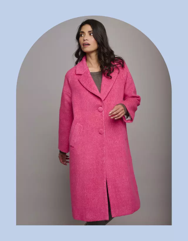 Rino and Pelle Single-Breasted Coat Pink