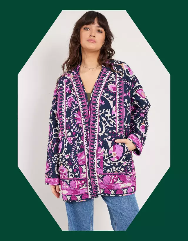 East Print Quilted Jacket Multi
