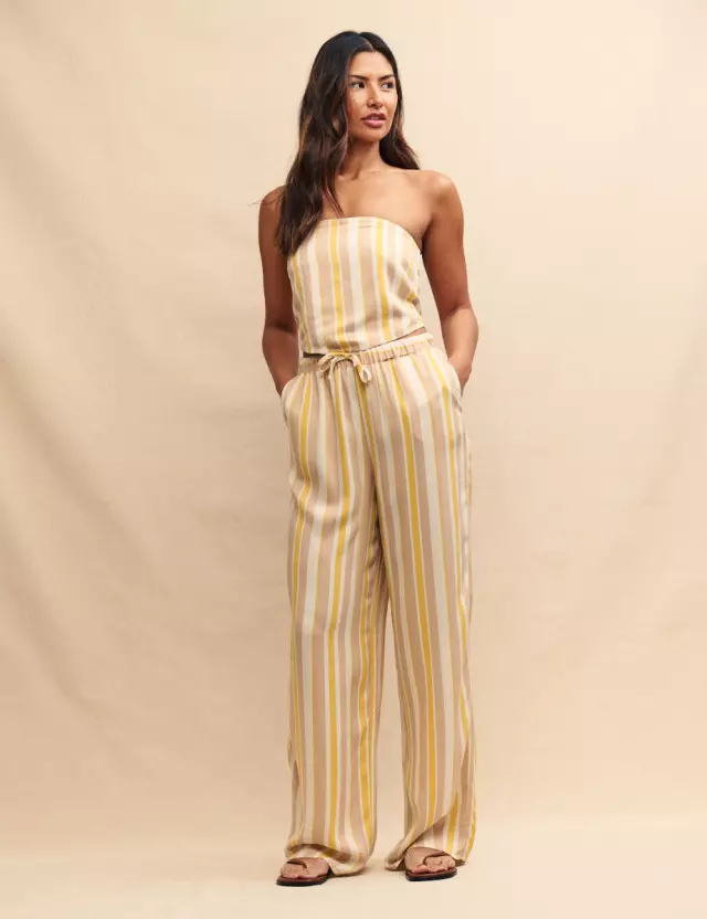 Yellow Striped Loose Fit Reece Trousers