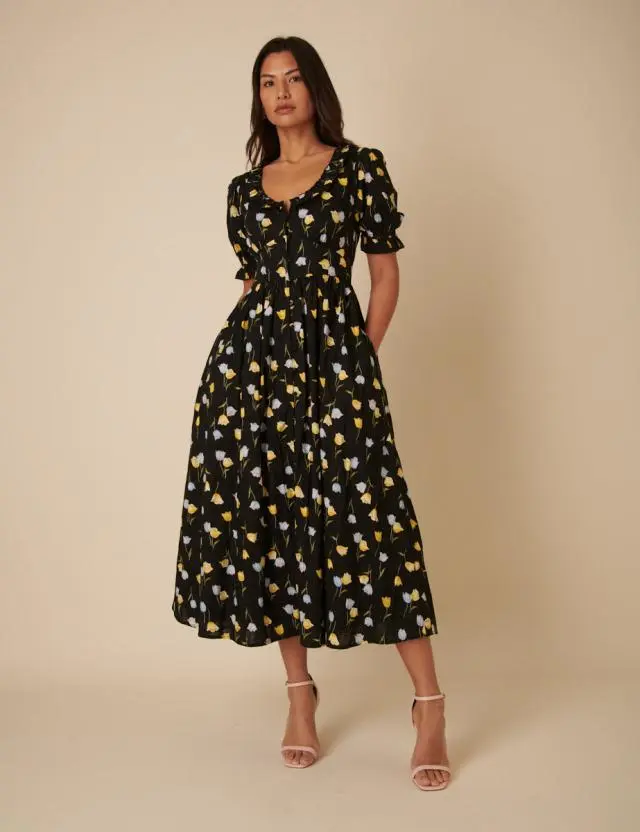 Floral Flossie Midi Dress