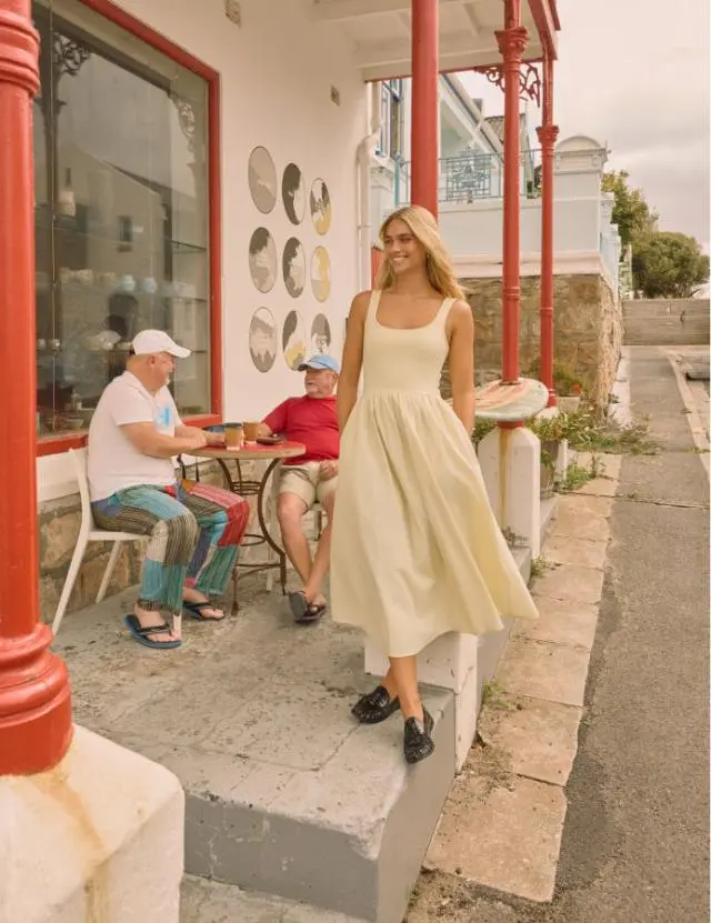 Petite Butter Yellow Colorado Midi Dress